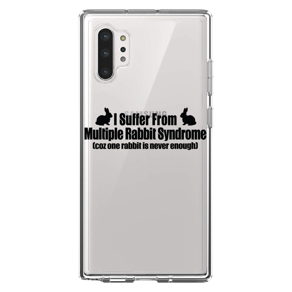 I Suffer From Multiple Rabbit Syndrome Clear Shockproof iPhone Case, view 10