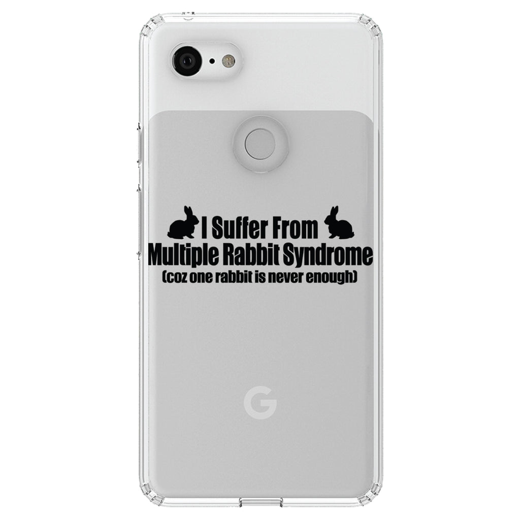 I Suffer From Multiple Rabbit Syndrome Clear Shockproof iPhone Case, view 21