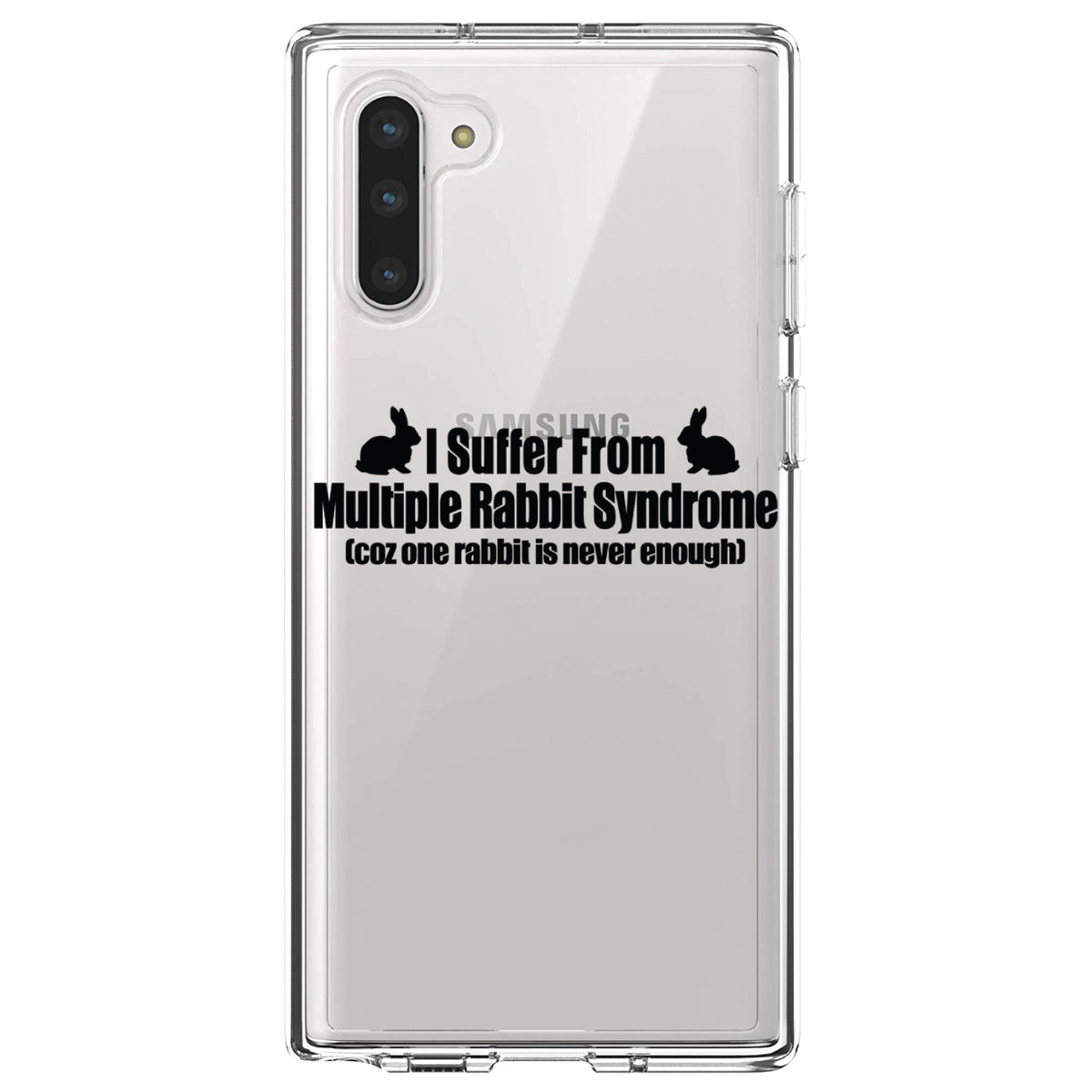 I Suffer From Multiple Rabbit Syndrome Clear Shockproof iPhone Case, view 9