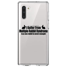 DistinctInk® Clear Shockproof Hybrid Case for Apple iPhone / Samsung Galaxy / Google Pixel - I Suffer From Multiple Rabbit Syndrome