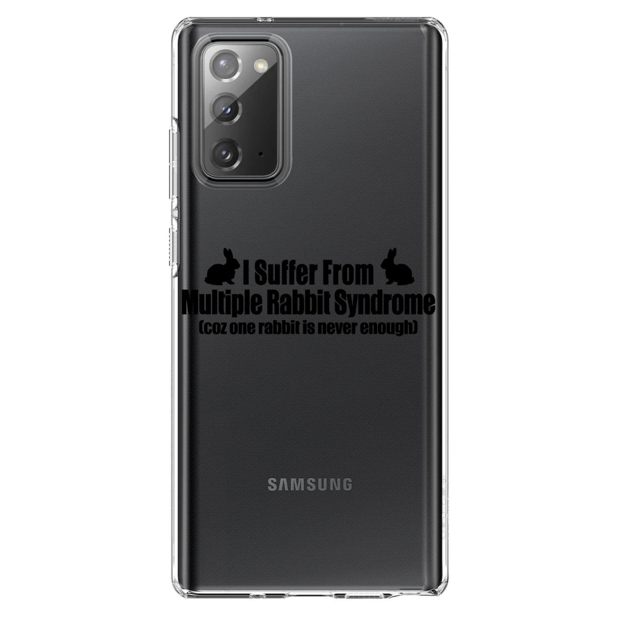 I Suffer From Multiple Rabbit Syndrome Clear Shockproof iPhone Case, view 7