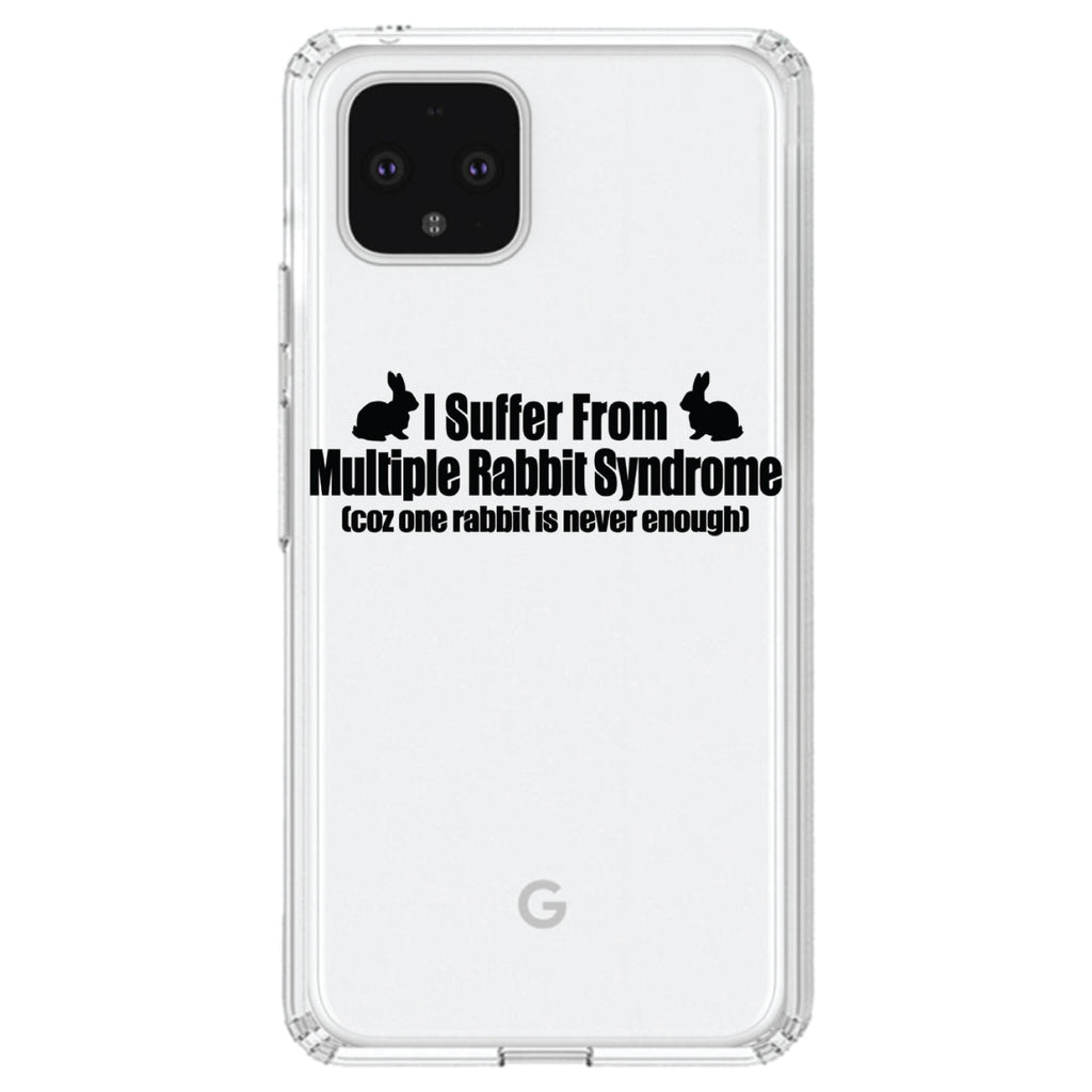 I Suffer From Multiple Rabbit Syndrome Clear Shockproof iPhone Case, view 24