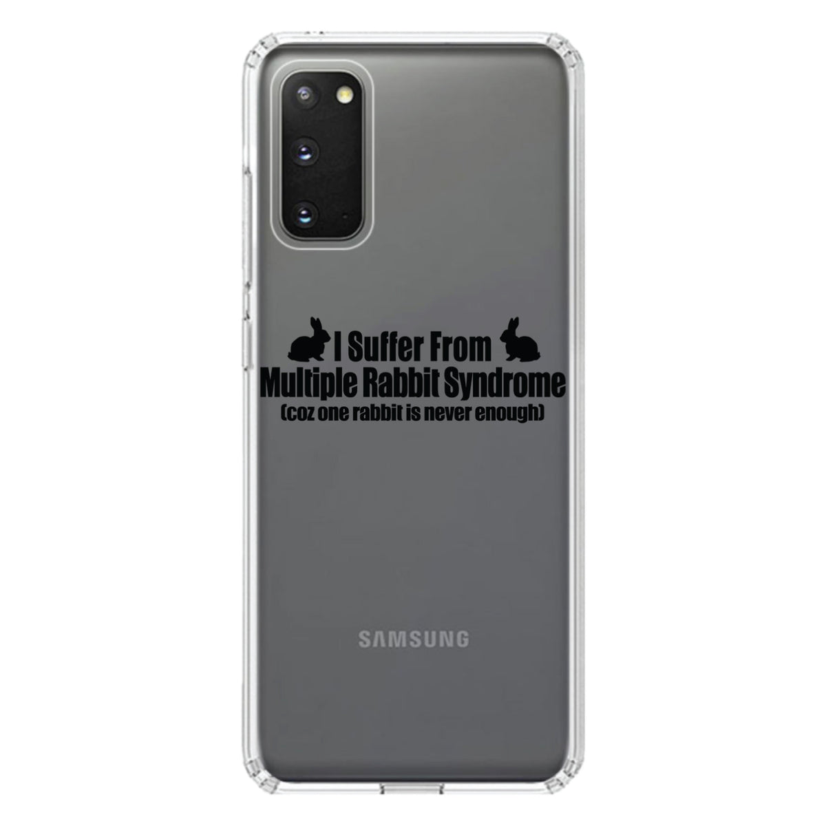 I Suffer From Multiple Rabbit Syndrome Clear Shockproof iPhone Case, view 15