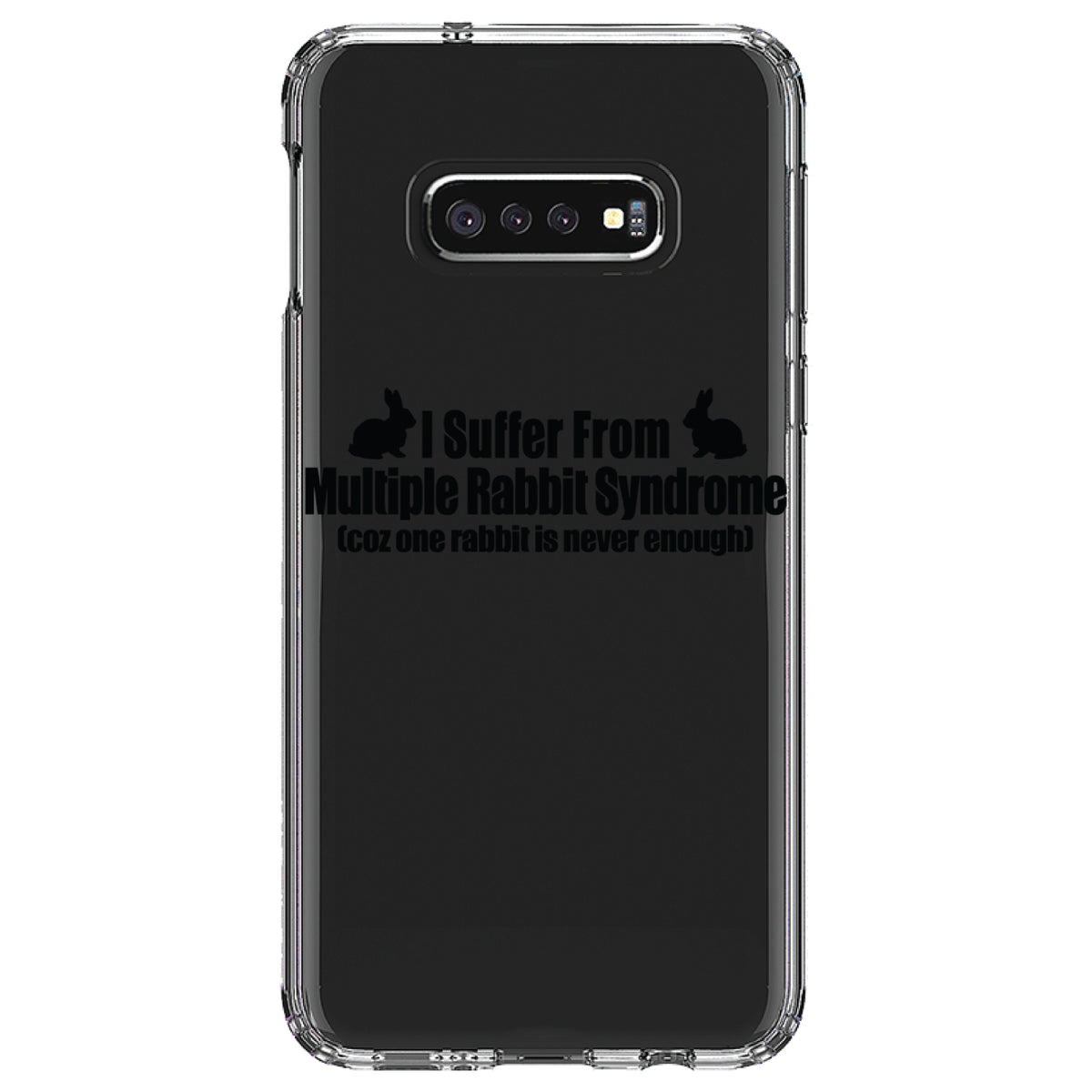 I Suffer From Multiple Rabbit Syndrome Clear Shockproof iPhone Case, view 18