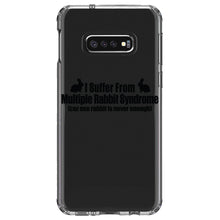 DistinctInk® Clear Shockproof Hybrid Case for Apple iPhone / Samsung Galaxy / Google Pixel - I Suffer From Multiple Rabbit Syndrome