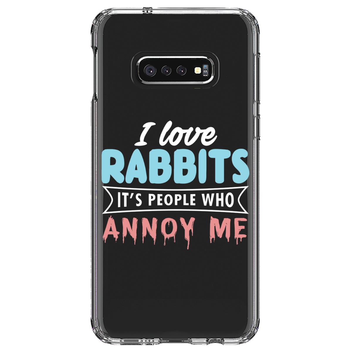 Love Rabbits, People Annoy Me Clear Shockproof iPhone Case, view 18