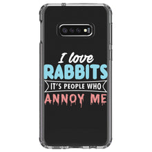 DistinctInk® Clear Shockproof Hybrid Case for Apple iPhone / Samsung Galaxy / Google Pixel - Love Rabbits - People Annoy Me