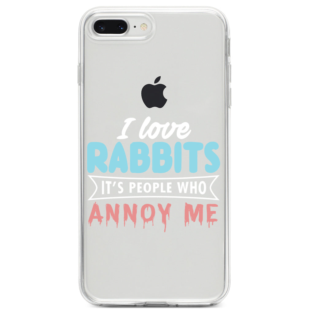 Love Rabbits, People Annoy Me Clear Shockproof iPhone Case, view 6