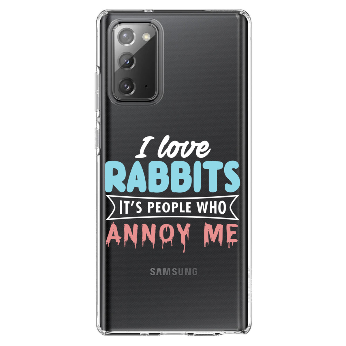 Love Rabbits, People Annoy Me Clear Shockproof iPhone Case, view 8