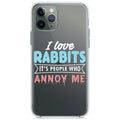 Love Rabbits, People Annoy Me Clear Shockproof iPhone Case