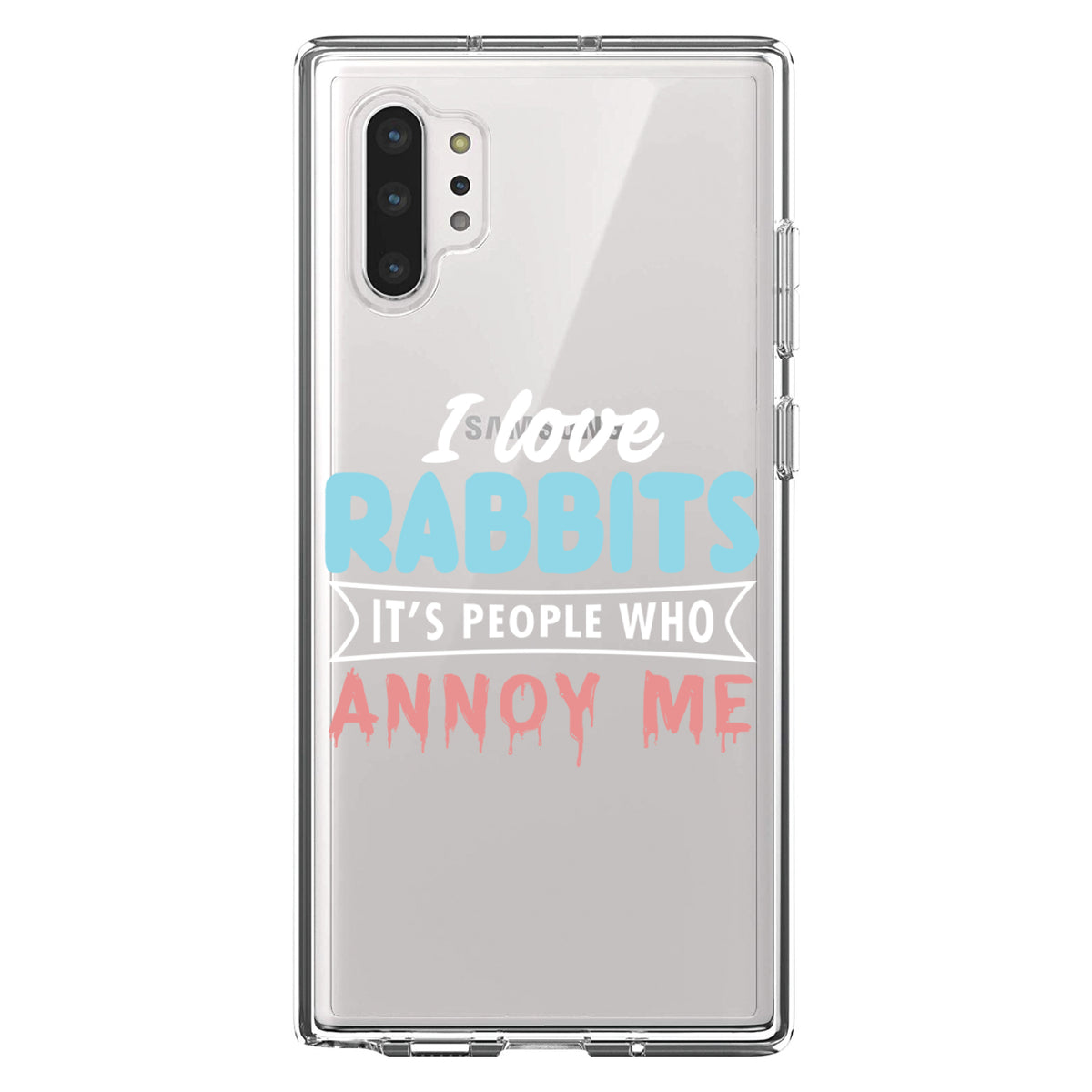 Love Rabbits, People Annoy Me Clear Shockproof iPhone Case, view 10