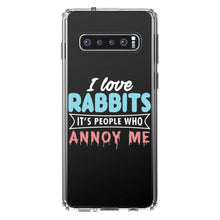 DistinctInk® Clear Shockproof Hybrid Case for Apple iPhone / Samsung Galaxy / Google Pixel - Love Rabbits - People Annoy Me