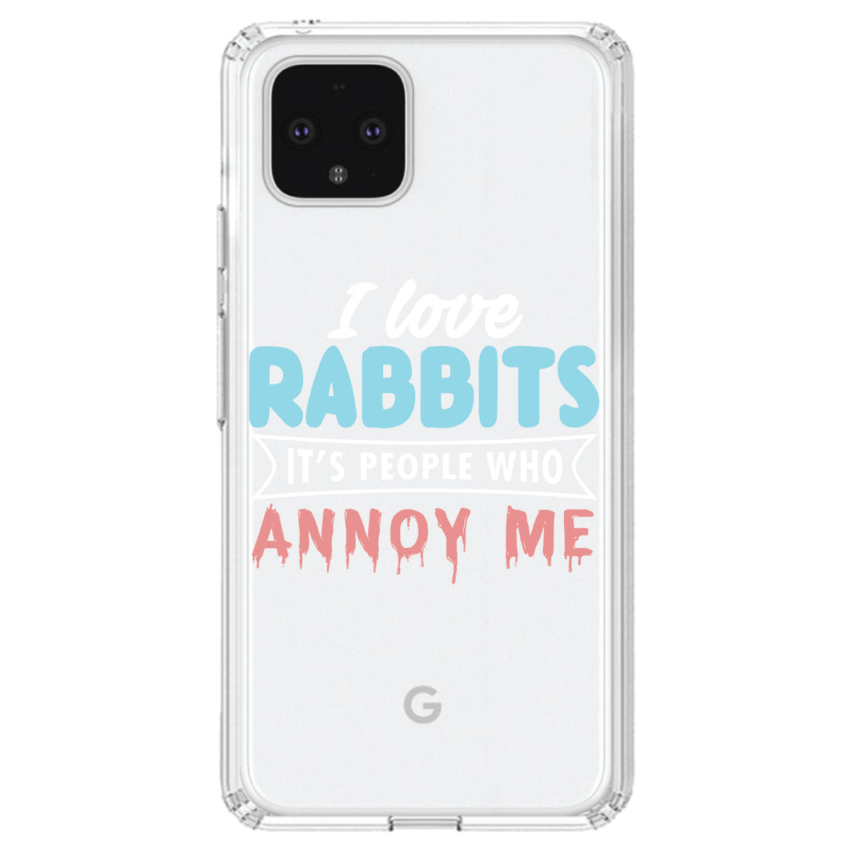 Love Rabbits, People Annoy Me Clear Shockproof iPhone Case, view 23