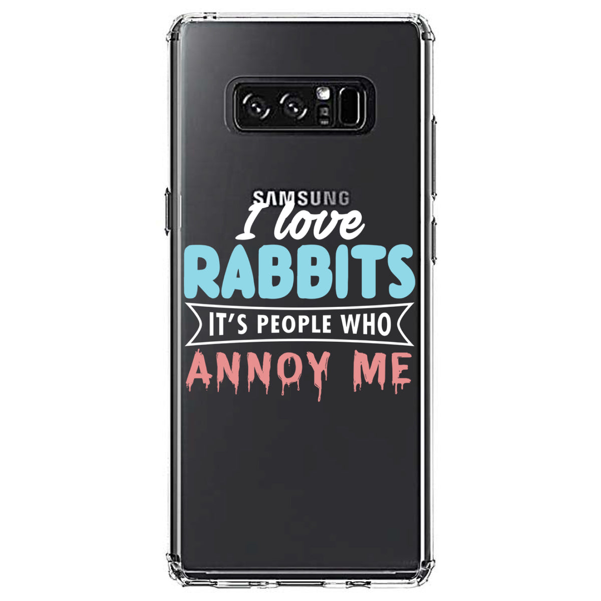 Love Rabbits, People Annoy Me Clear Shockproof iPhone Case, view 12