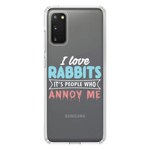 DistinctInk® Clear Shockproof Hybrid Case for Apple iPhone / Samsung Galaxy / Google Pixel - Love Rabbits - People Annoy Me