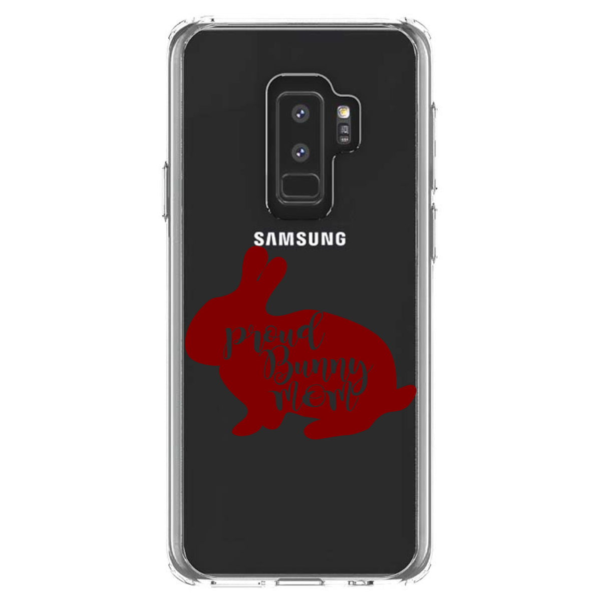 Proud Bunny Mom, Rabbit Clear Shockproof iPhone Case, view 20