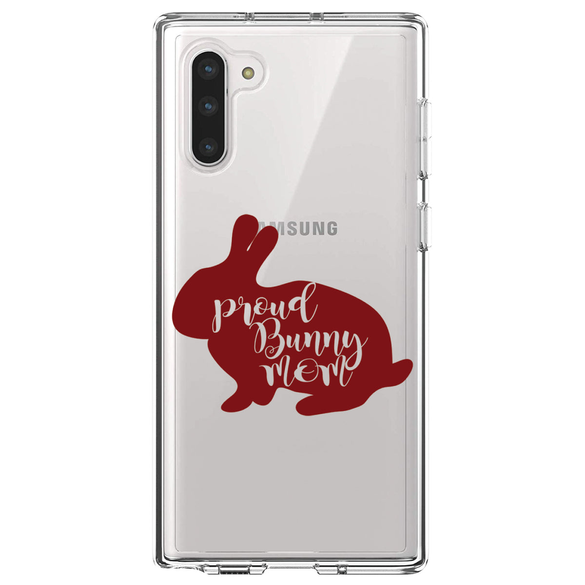 Proud Bunny Mom, Rabbit Clear Shockproof iPhone Case, view 9