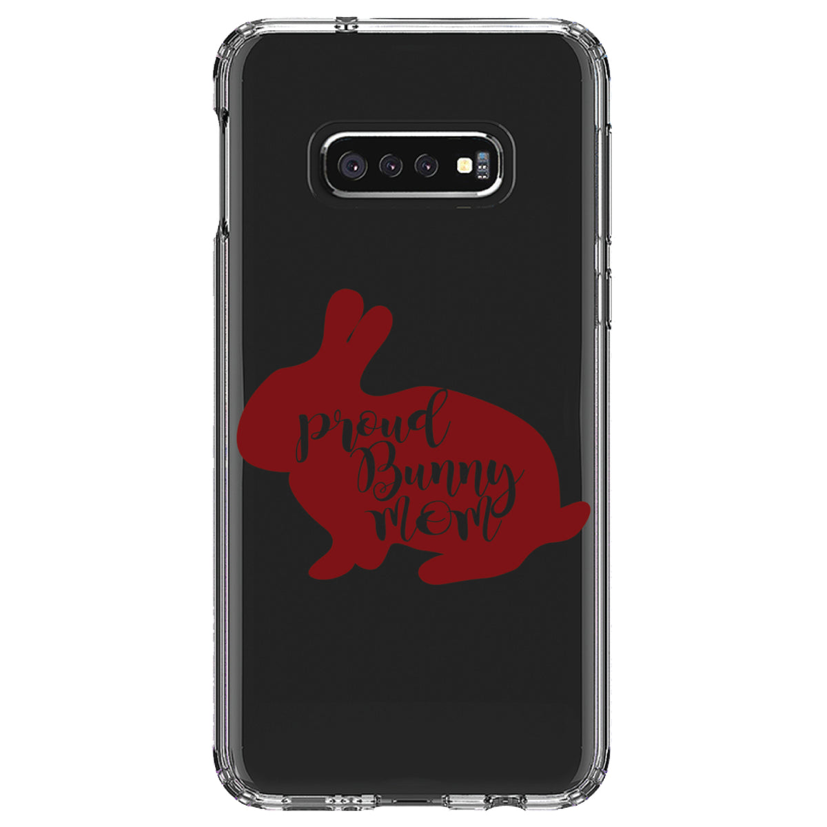 Proud Bunny Mom, Rabbit Clear Shockproof iPhone Case, view 18