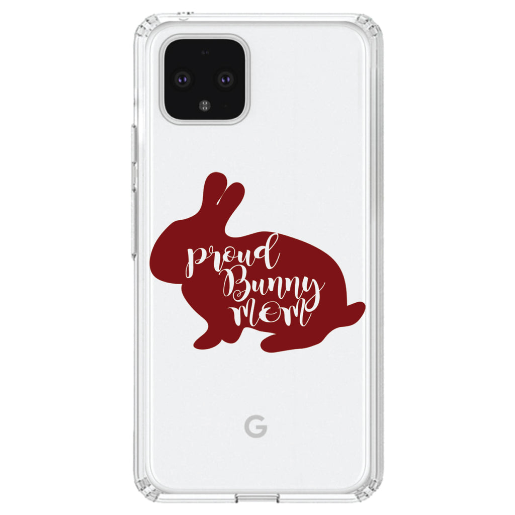 Proud Bunny Mom, Rabbit Clear Shockproof iPhone Case, view 23