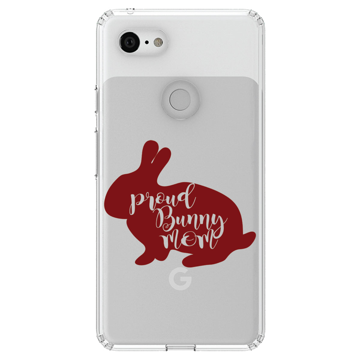 Proud Bunny Mom, Rabbit Clear Shockproof iPhone Case, view 21