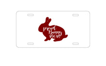 DistinctInk Custom Aluminum Decorative Vanity Front License Plate - Proud Bunny Mom - Rabbit