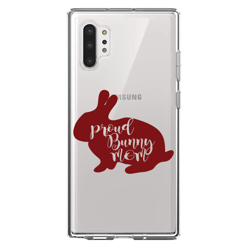 Proud Bunny Mom, Rabbit Clear Shockproof iPhone Case, view 10