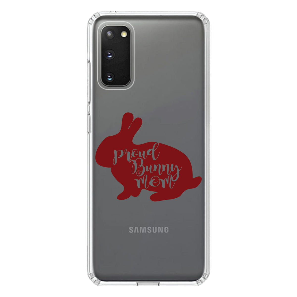 Proud Bunny Mom, Rabbit Clear Shockproof iPhone Case, view 14