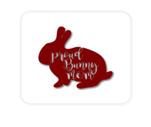 DistinctInk Custom Foam Rubber Mouse Pad - 1/4" Thick - Proud Bunny Mom - Rabbit