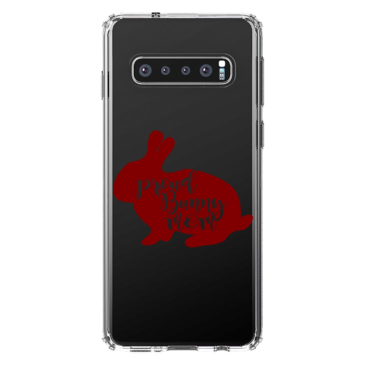Proud Bunny Mom, Rabbit Clear Shockproof iPhone Case, view 16