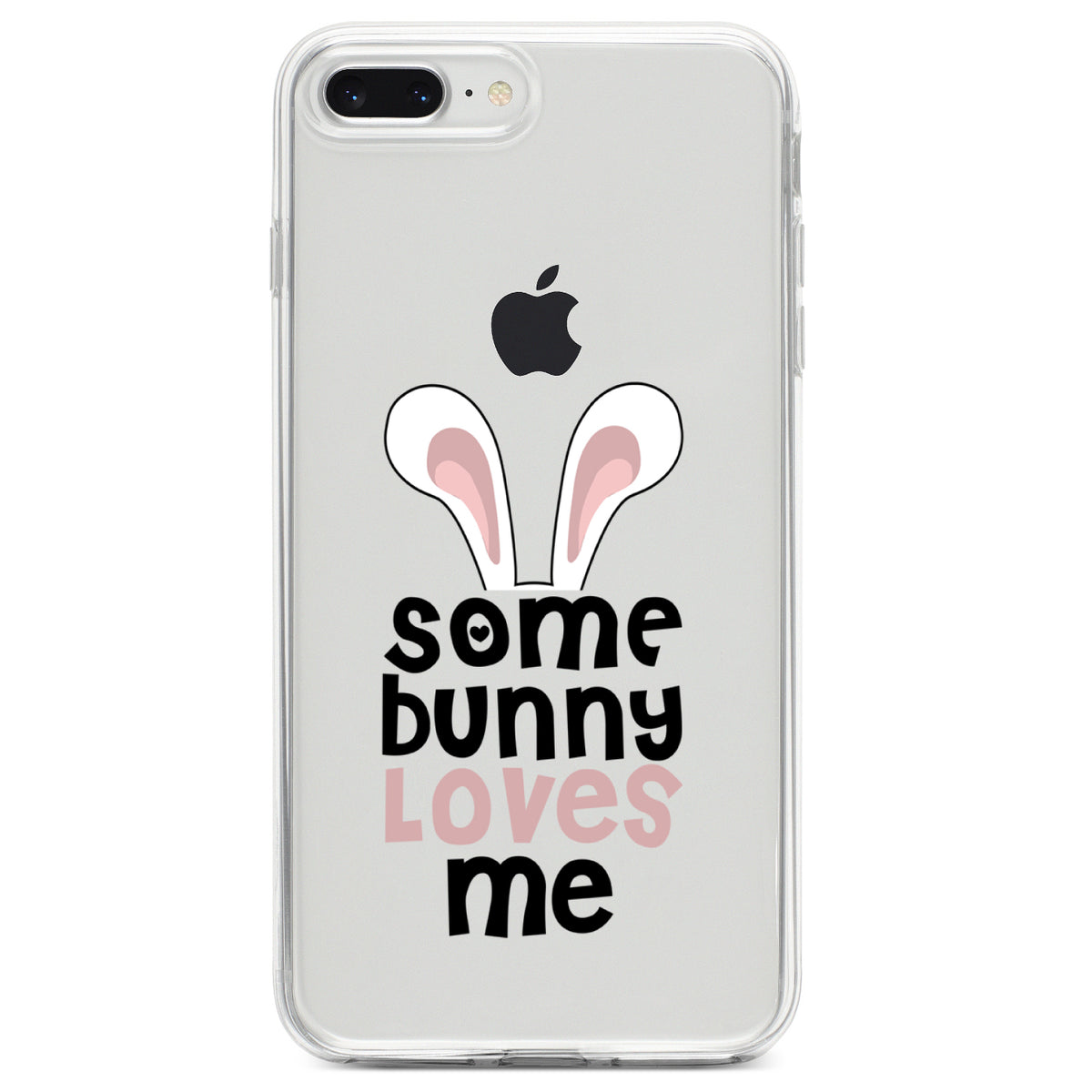 Some Bunny Loves Me, Rabbit Clear Shockproof iPhone Case, view 6