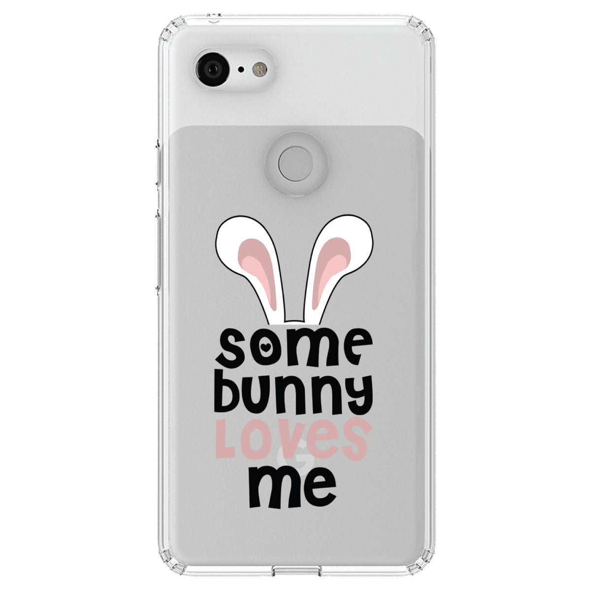 Some Bunny Loves Me, Rabbit Clear Shockproof iPhone Case, view 21