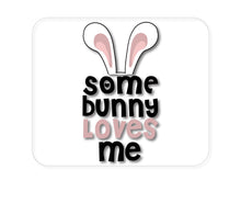 DistinctInk Custom Foam Rubber Mouse Pad - 1/4" Thick - Some Bunny Loves Me - Rabbit