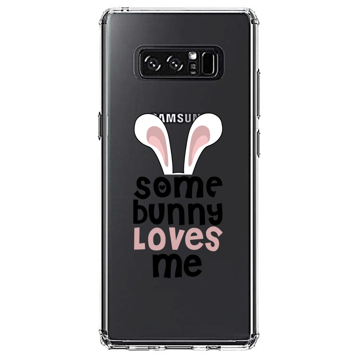 Some Bunny Loves Me, Rabbit Clear Shockproof iPhone Case, view 12
