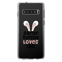 DistinctInk® Clear Shockproof Hybrid Case for Apple iPhone / Samsung Galaxy / Google Pixel - Some Bunny Loves Me - Rabbit