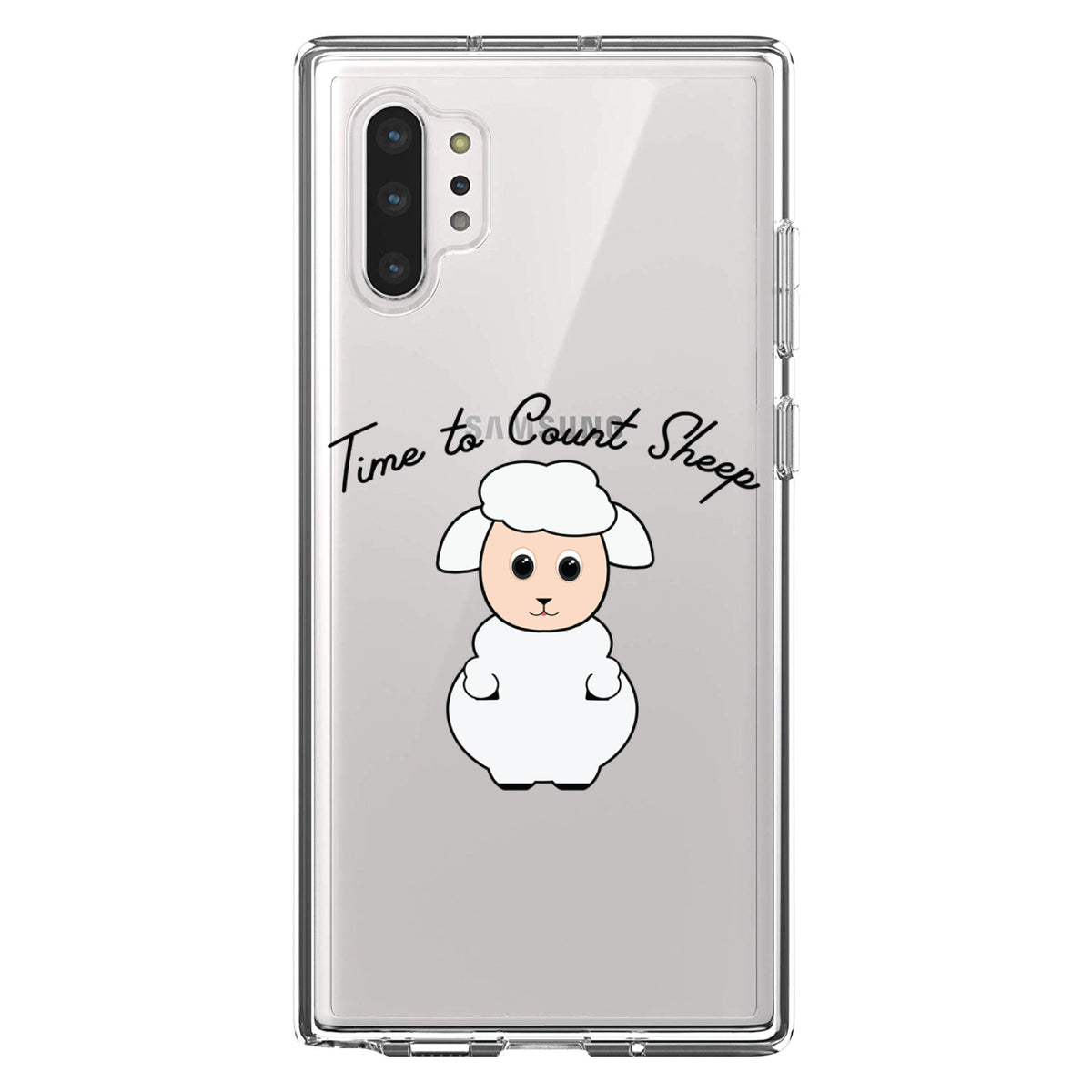 Time to Count Sheep, Lamb Clear Shockproof iPhone Case, view 10