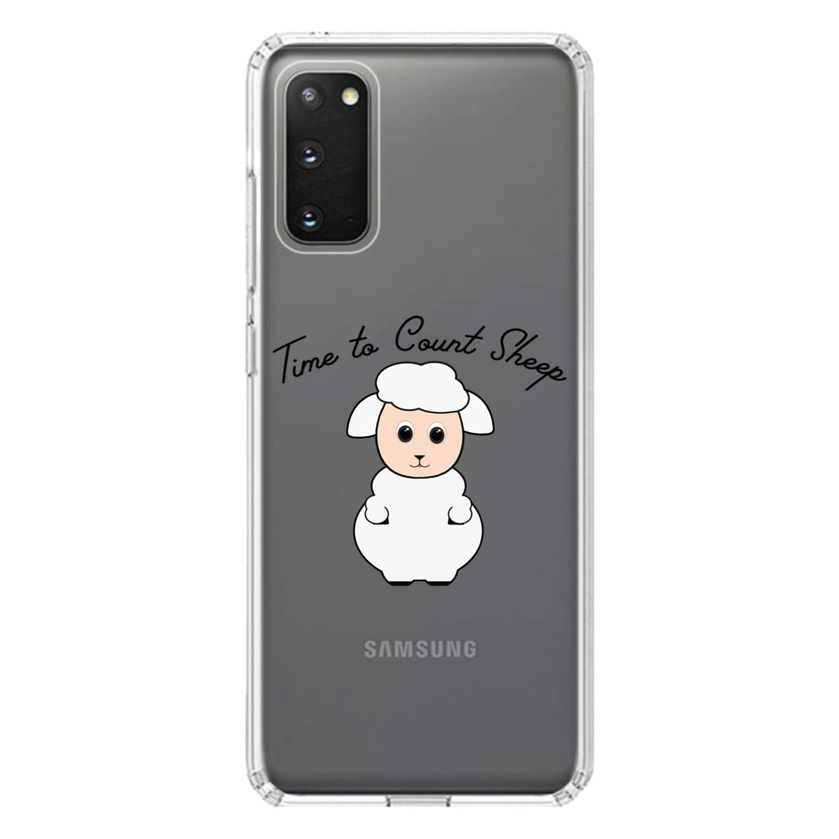 Time to Count Sheep, Lamb Clear Shockproof iPhone Case, view 15