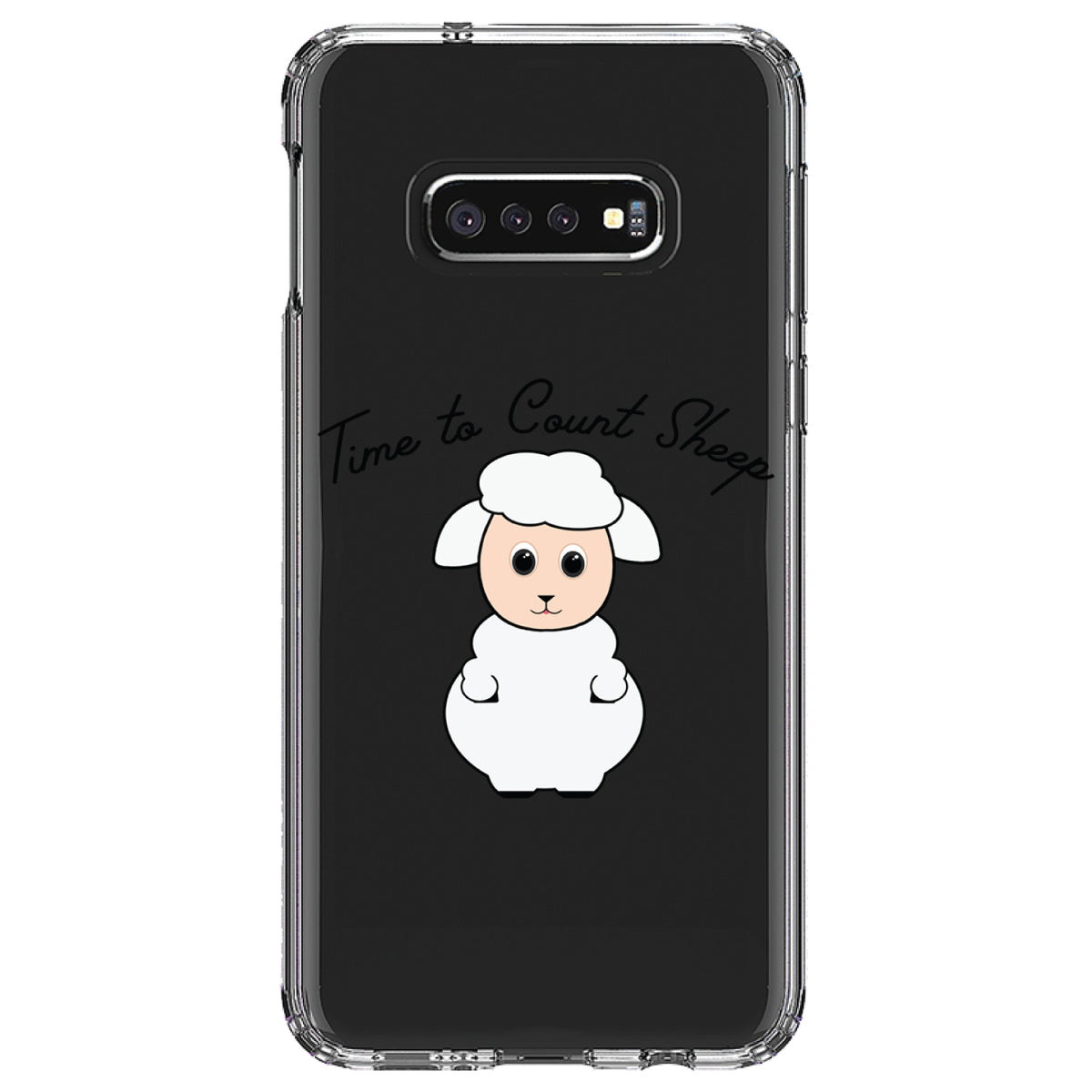 Time to Count Sheep, Lamb Clear Shockproof iPhone Case, view 18