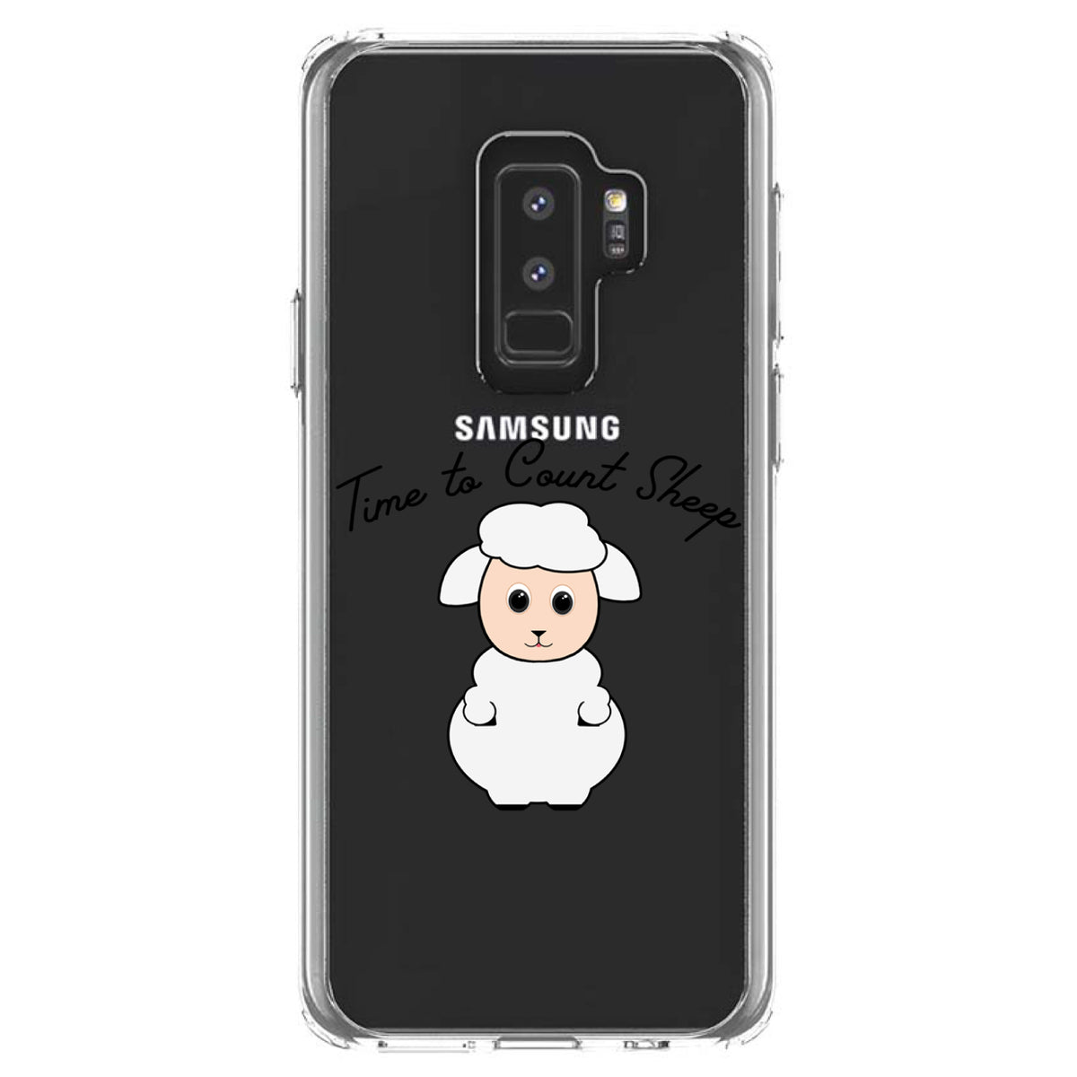 Time to Count Sheep, Lamb Clear Shockproof iPhone Case, view 20
