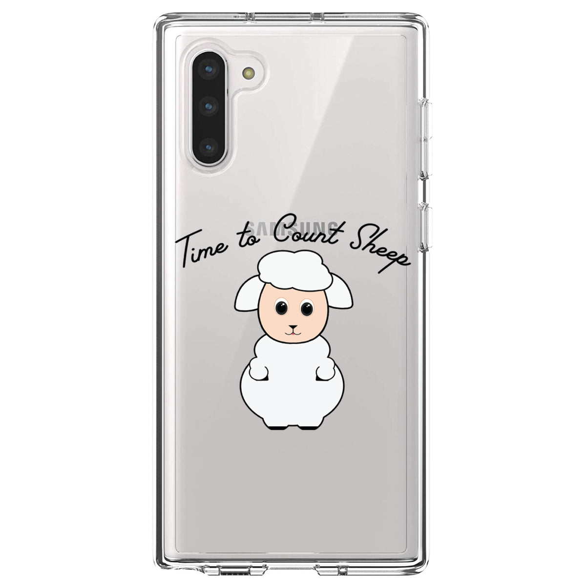 Time to Count Sheep, Lamb Clear Shockproof iPhone Case, view 9