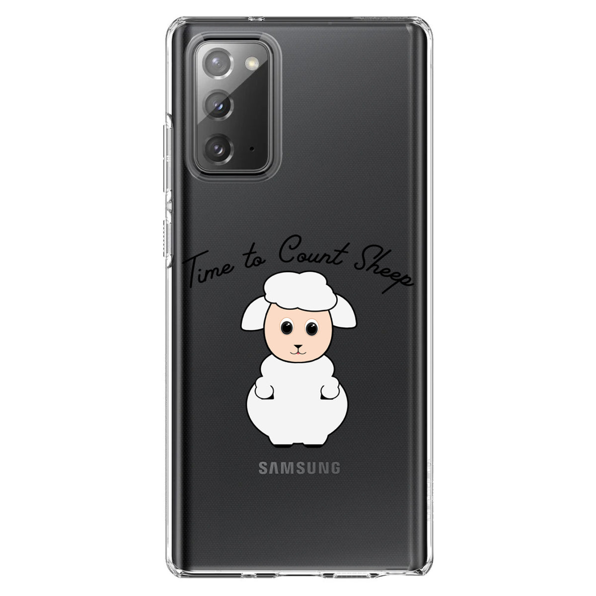 Time to Count Sheep, Lamb Clear Shockproof iPhone Case, view 7