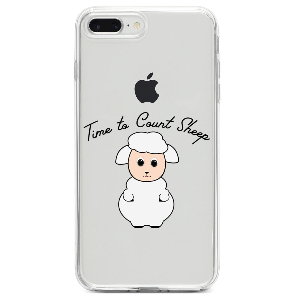 Time to Count Sheep, Lamb Clear Shockproof iPhone Case, view 6