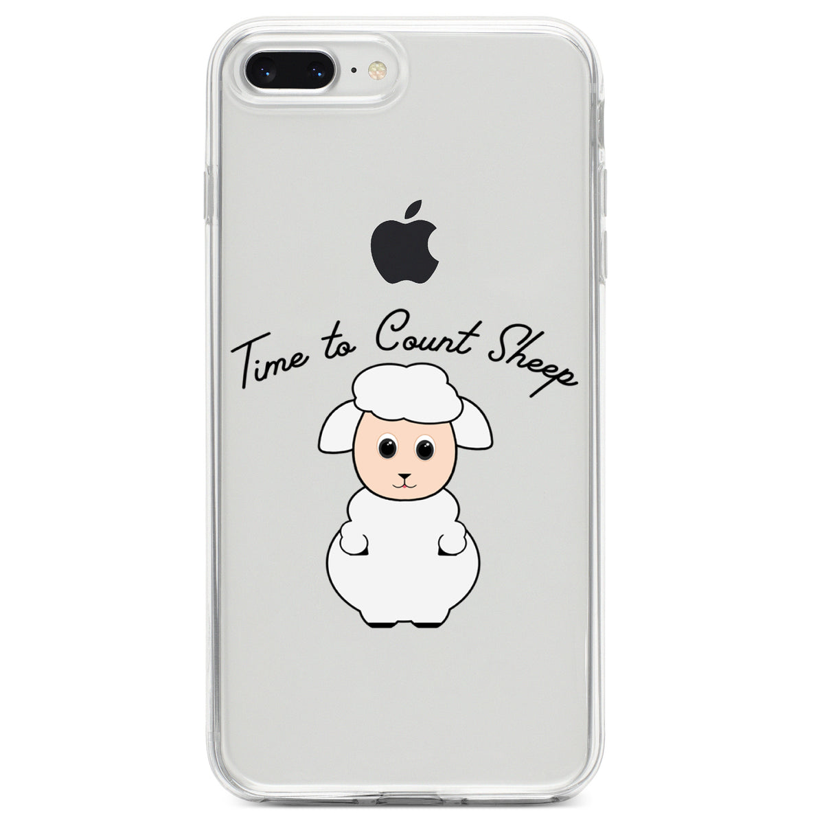 Time to Count Sheep, Lamb Clear Shockproof iPhone Case, view 6