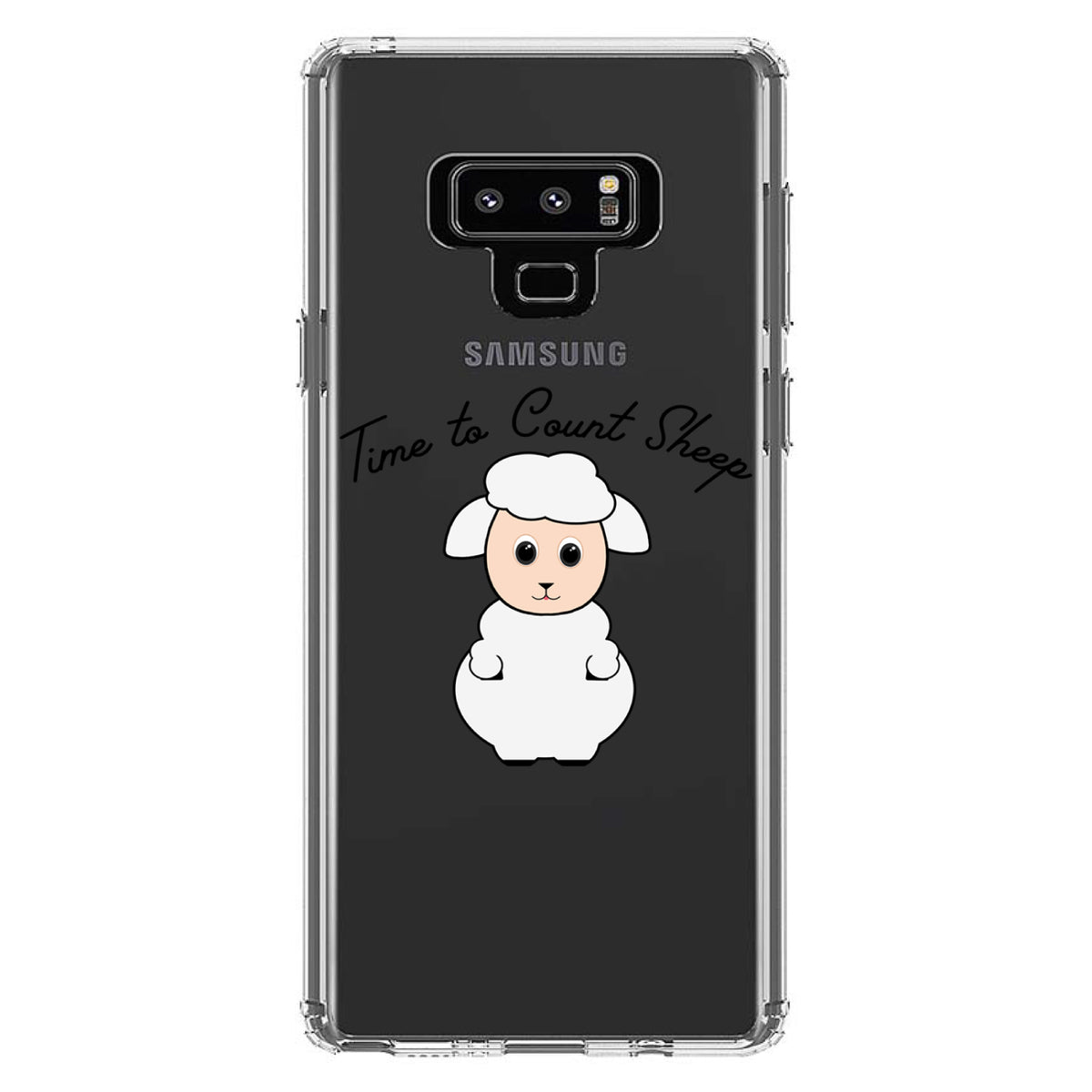 Time to Count Sheep, Lamb Clear Shockproof iPhone Case, view 11