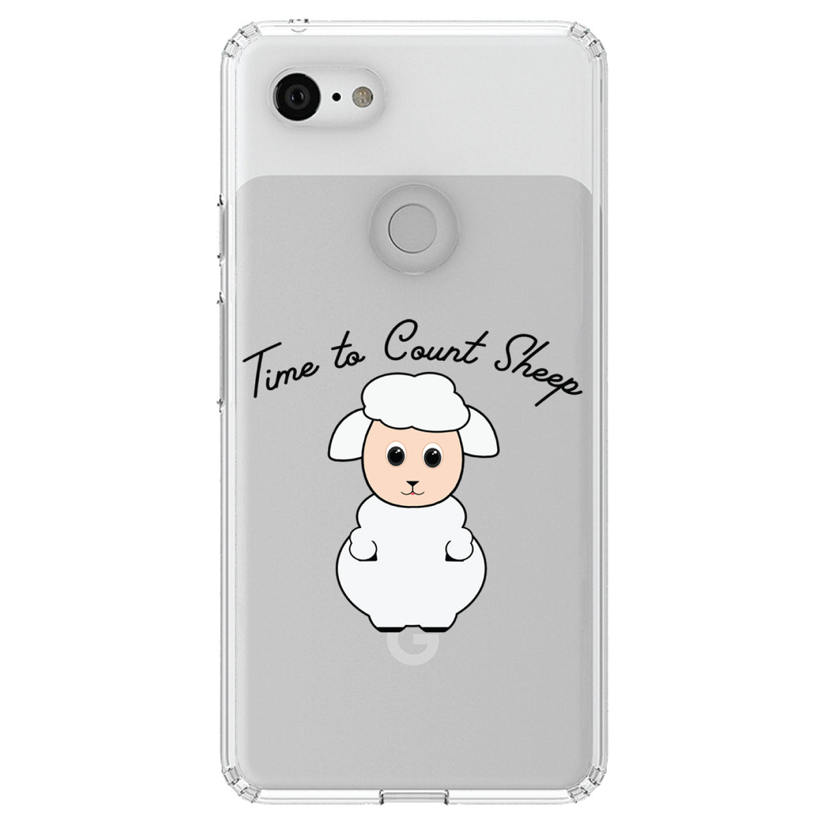 Time to Count Sheep, Lamb Clear Shockproof iPhone Case, view 21