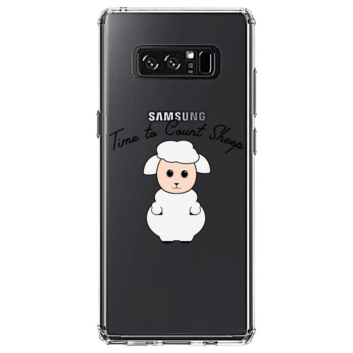 Time to Count Sheep, Lamb Clear Shockproof iPhone Case, view 12