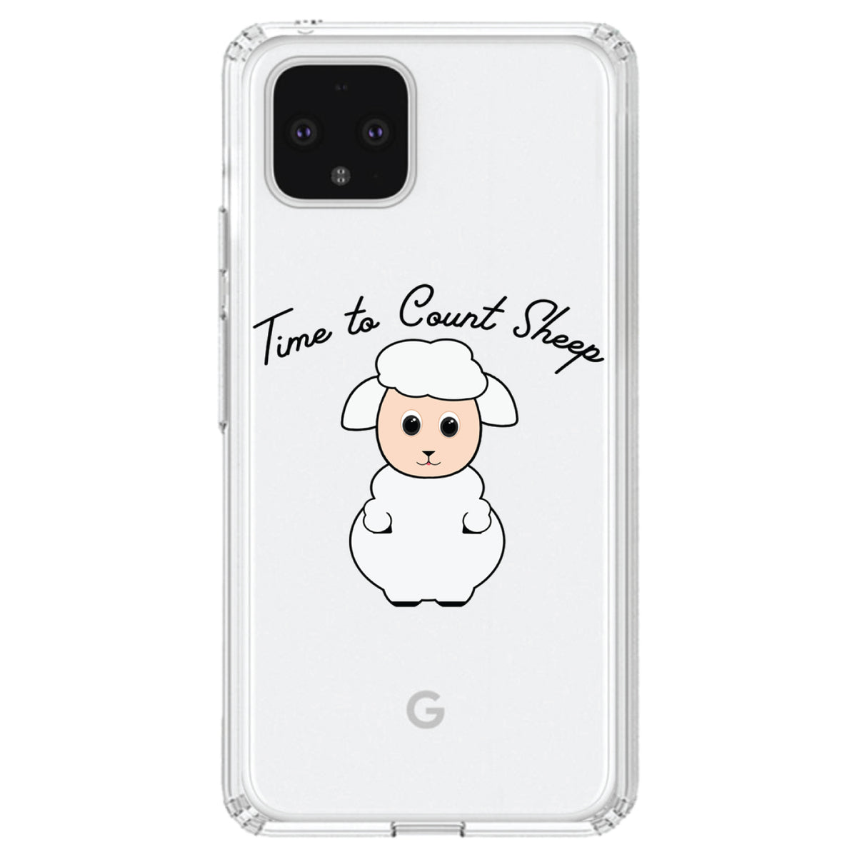 Time to Count Sheep, Lamb Clear Shockproof iPhone Case, view 24