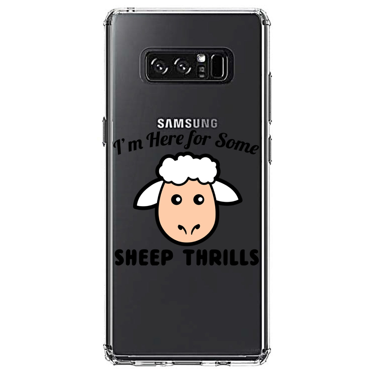 I'm Here for Some SHEEP Thrills Clear Shockproof iPhone Case, view 12