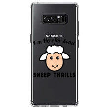 DistinctInk® Clear Shockproof Hybrid Case for Apple iPhone / Samsung Galaxy / Google Pixel - I'm Here for Some SHEEP Thrills