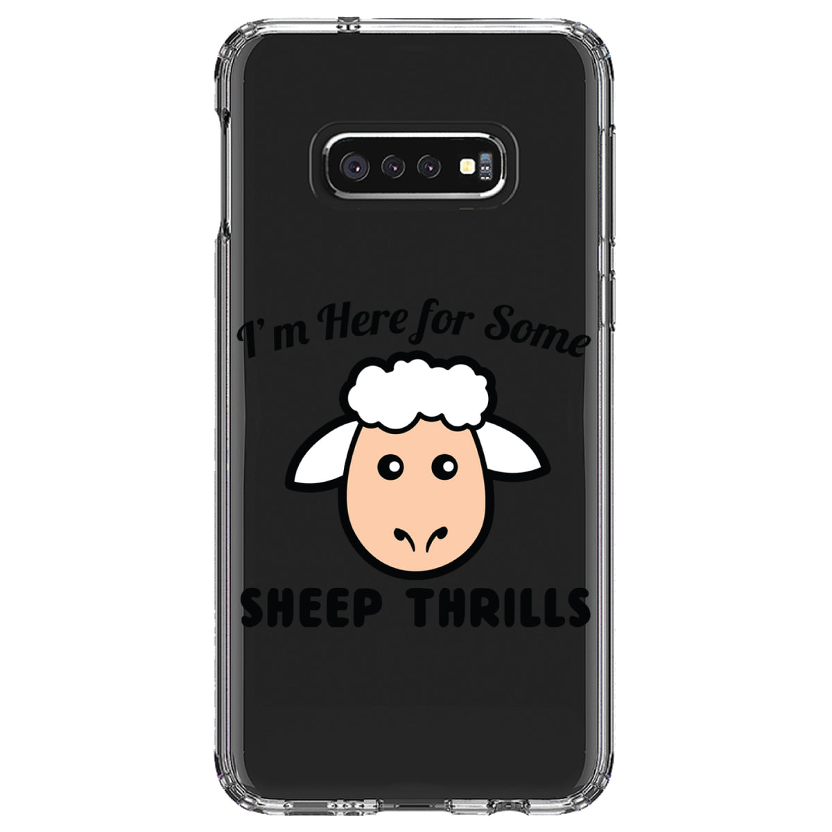 I'm Here for Some SHEEP Thrills Clear Shockproof iPhone Case, view 18