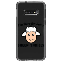 DistinctInk® Clear Shockproof Hybrid Case for Apple iPhone / Samsung Galaxy / Google Pixel - I'm Here for Some SHEEP Thrills